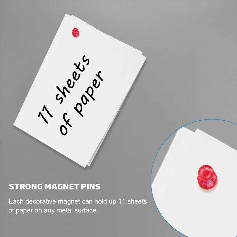 Ant Mag Magnetic Push Pins Strong Push Pin Magnets for Fridge Whiteboards Calendars Maps in School & Office Pack of 18 Black - Image 4